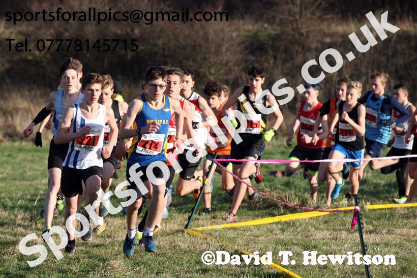 Boys under-15s North Eastern Cross Country, 2018 Northern Cross Country Champs., Wrekenton, Gateshead. Photo:  David T. Hewitson/Sports for All Pics